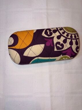 Vera Bradley Floral Quilted Glasses Case in Purple, Teal, Yellow, Cream